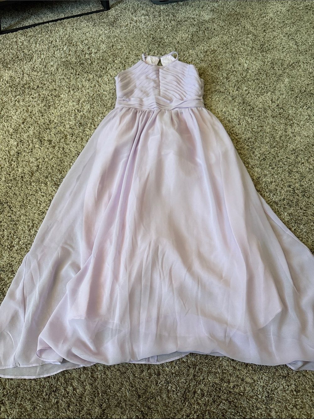 Girls' Pale Lavender Chiffon Formal Dress - Picture 1 of 6